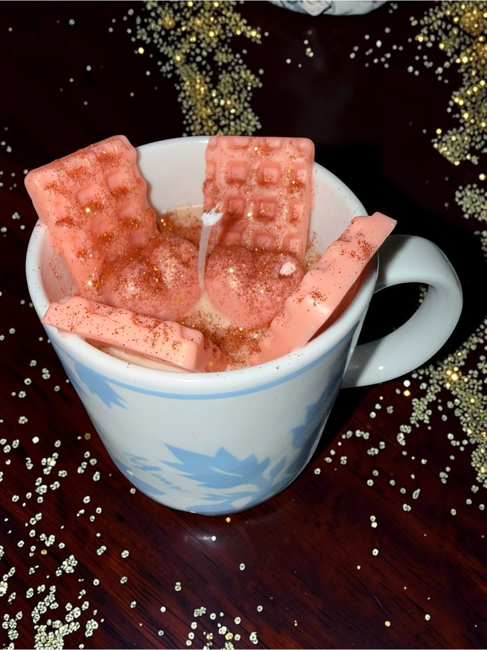 Handmade Chocolate Pecan Pie Soy Candle Mug Dessert Candle - Picture 6 of 6